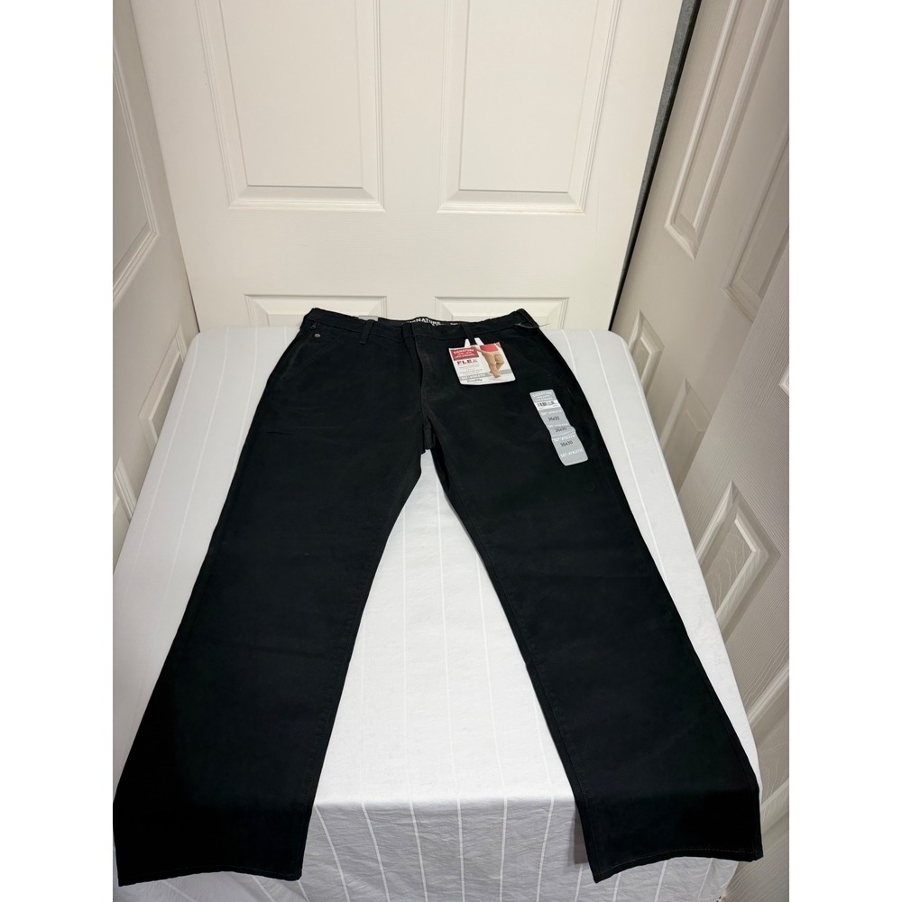 Signature by Levi Strauss S67 Athletic Flex Pants Mens 36x30 Black Chinos New